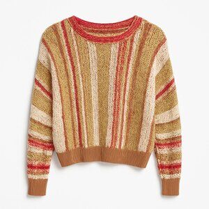 Free People Multicolor Textured Knit Sweater – Size S – Boho Chic